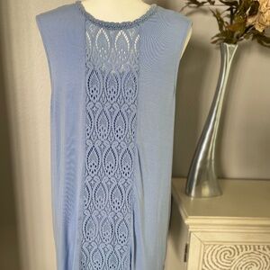 Simply Noelle Periwinkle Henley-Style Top